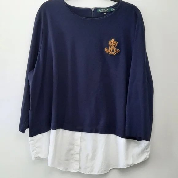 Ralph Lauren Crest Logo pullover top - Picture 1 of 7